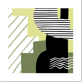 Abstract Lines And Soft Colors Posters and Art